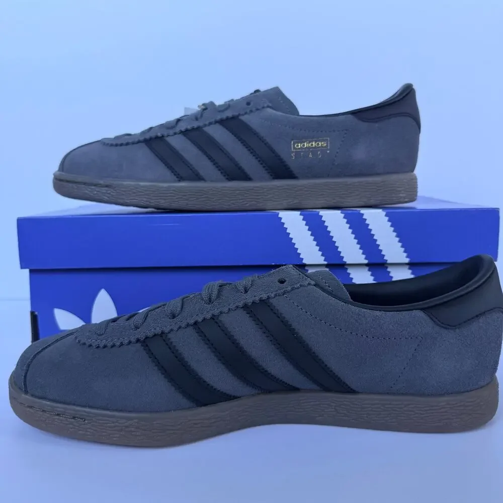 Adidas Stadt Grey Suede/Black/Gum Mens 8 NIB/NWT
